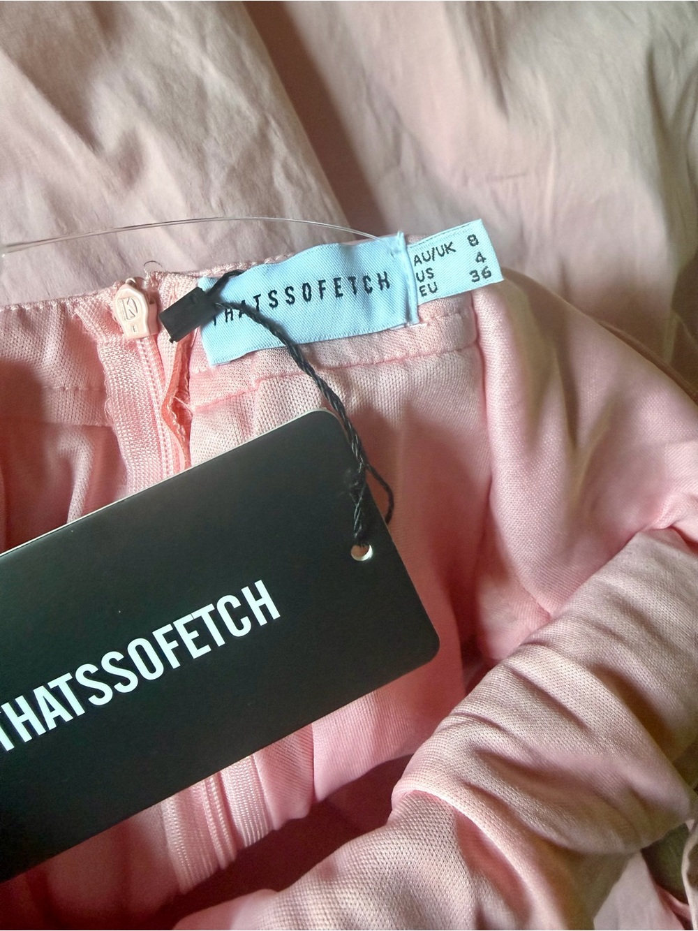 THAT’S SO FETCH Arora Pink Open Back Mini Dress | NWT - Picture 5 of 8